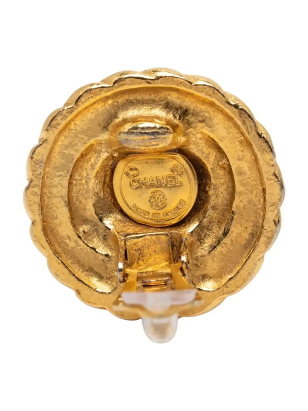 Chanel Cc Logo Round Clip-On Earrings #287794C69B